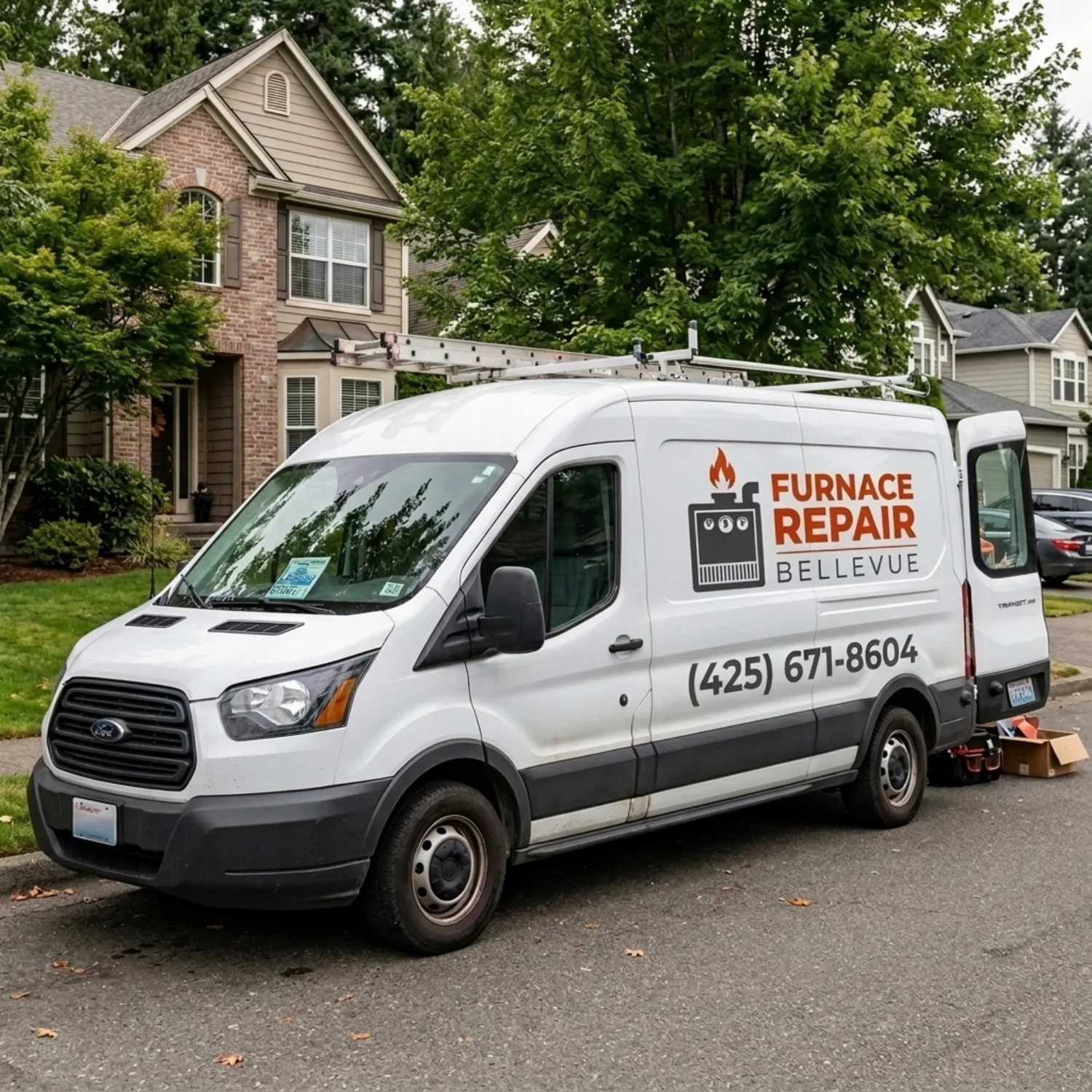 Furnace Repair Bellevue service van, serving Bellevue, WA and the Eastside