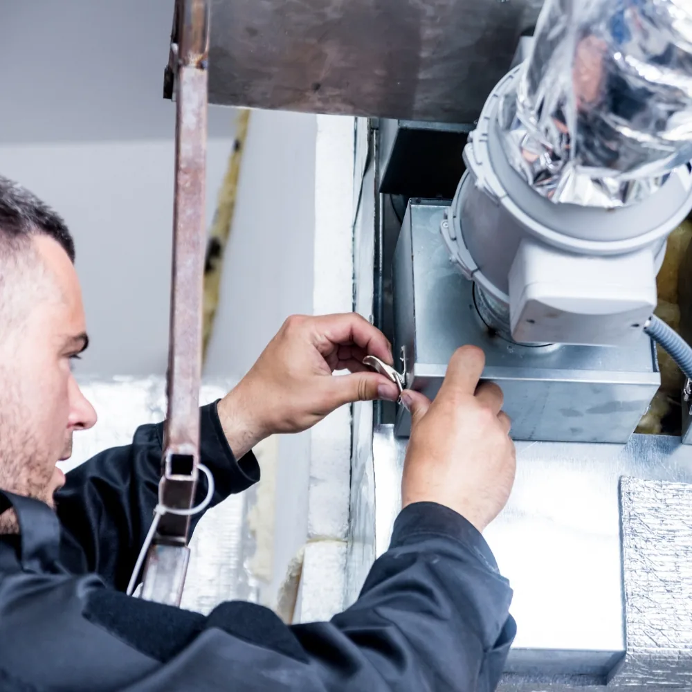 Furnace vent and flue repair in a Bellevue, WA home